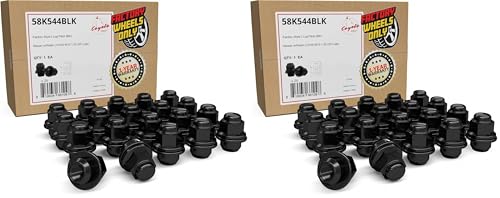 Image of Wheel Accessories Parts 20 Pcs M12x1.25 12x1.25 Thread OEM Factory Style Lug Nuts 1.5 inch Long Black 13 /16 inch 21mm 40224-JK00A 611-294 Fits Nissan Frontier Maxima Pathfinder 370Z (Pack of 2)