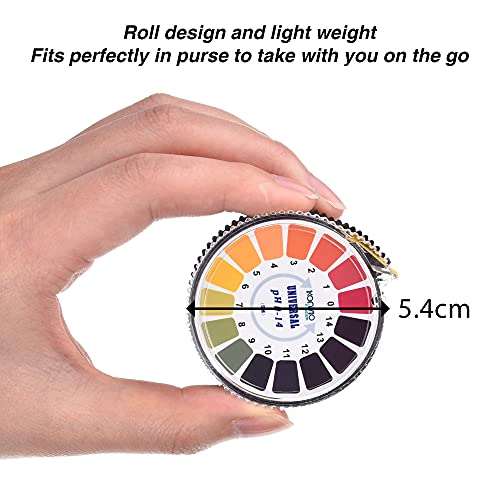Konvio Neer pH Test Paper Roll, pH Strips Indicator, Litmus Paper, pH Measure Full Range 0-14 for Soil and Water Test,(16.4 ft/5 Meter)