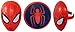 DecoPac Marvel's Spider-Man™ Spider and Mask Rings, Spider-Man Cupcake Decorations, Red and Blue Food Safe Cake Toppers – 24 Pack