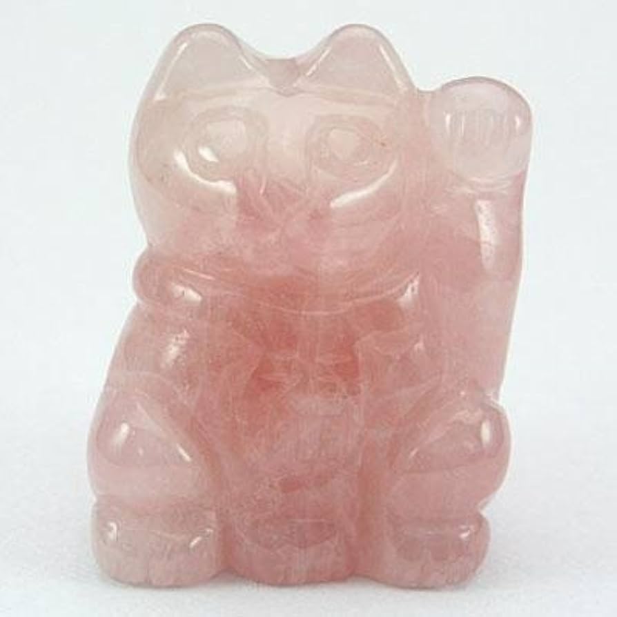 ローズクォーツ 招き猫 彫刻 Amazon.co.jp: 【石流通センター】【彫刻置物】招き猫 ローズ