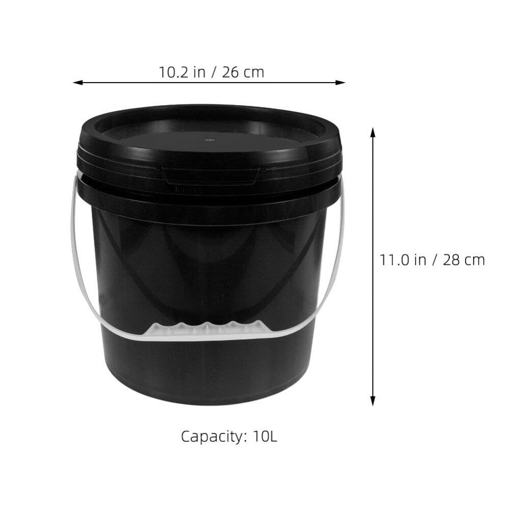 Uonlytech Cubo De Pintura De Plástico con Tapa Contenedor De Almacenamiento para Pinturas y Aceites Uso Profesional y Ligero y Fácil De Limpiar