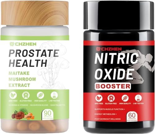 Prostate Health Support Supplement with Turmeric Root, Mushroom Blend, Saw Palmetto, Promote Prostate Health, 90 + 60 Capsules