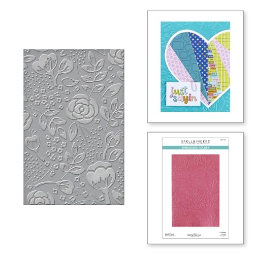 Spellbinders Bold Floral Embossing Folder, White