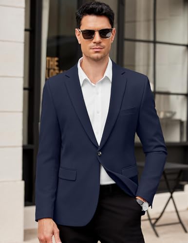 COOFANDY Men's Casual Blazer Slim Fit Lightweight Sport Coats One Button Suit Jacket Dress Blazer Jackets2