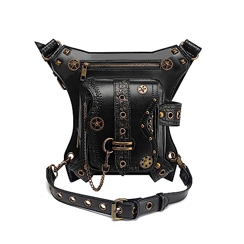 Bolsa de cintura para teléfono celular con cadena resistente estilo biker