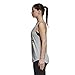 adidas Women's Essentials Linear Loose Tank Top, Medium Grey Heather/Collegiate Navy, Medium