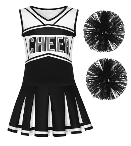 Disfraz completo para niñas Koatobbor 8-9 años negro miniatura 7