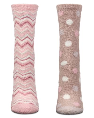 MeMoi Women's 2 Pair Pack Aloe Infused Non-Skid Spa Socks4