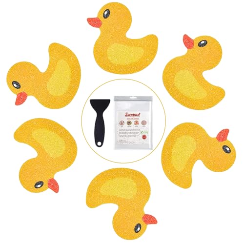 Secopad Original 20 PCS Non Slip Bathtub Stickers, Adhesive Kids Anti Slip Decal Treads for Shower and Bath Tub with Premium Scraper, Each About 4.5' x 3.5'