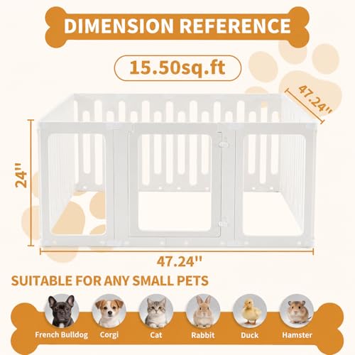 Acrylic Dog Playpen Indoor, Puppy Pens for Small Dogs & Puppies, 15 Panels by Zendova - Used condition - Image 4