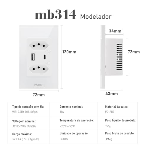 Tomada Inteligente WiFi, Controle Remoto de Eletrodomésticos Por Telefones Celulares, Interruptor Cr