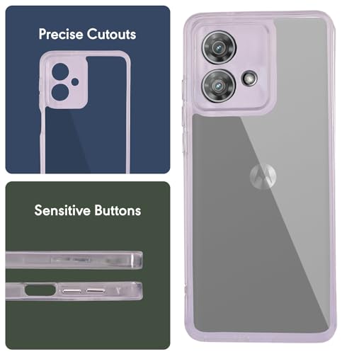 Image of SPRIG Compatible with Moto G54 FusionCrystal Back Cover Drop Tested Shock Proof Mobile Case for Men, Women, Boys and Girls with Camera Protection (Transparent)