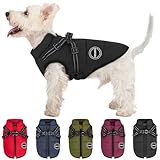 V.PET.B.R Abrigo de invierno para perro, chaqueta de forro polar cálida y acolchada con arnés integrado, impermeable, resistente al viento, abrigo reflectante para mascotas para perros pequeños