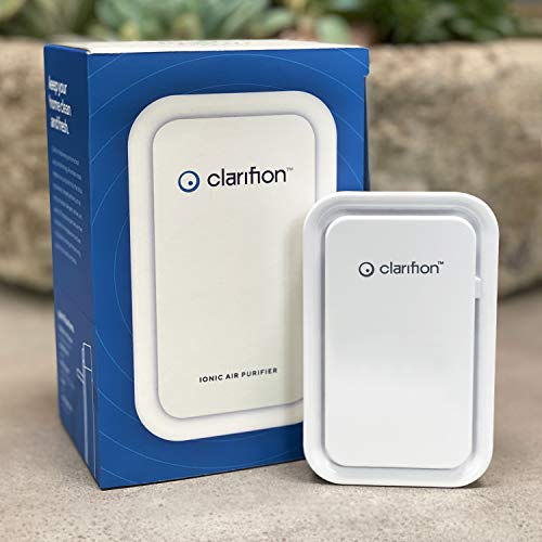 Clarifion - Negative Ion Generator with Highest Output (10 Pack) Filterless Mobile Ionizer & Travel Air Purifier, Plug in, Eliminates: Pollutants, Allergens, Germs, Smoke, Bacteria, Pet Dander & More