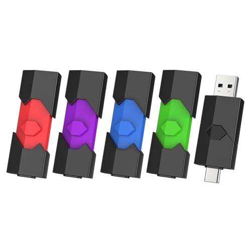 Vansuny 5 Pendrives USB C 64GB 2.0 Pack of 5 Pendrives 64 GB 2.0 USB OTG Tipo C 64GB, Pen Drive USB Tipo C 64GB Alta Velocidad Flash Drive Impermeable
