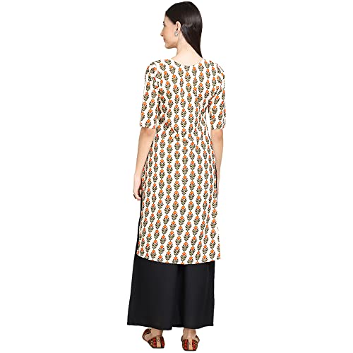 Image of Pinkmint Women's Crepe Digital Print Straight Kurta