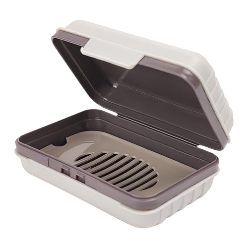HFZRZFH Leakproof Travel Soap Case with Lid and Removable Drain