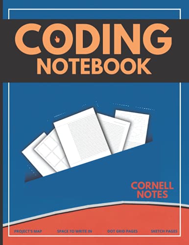 Cornell Notes Notebook For Coding: For UI & UX Designers & App Developers | To Sketch, Mind-Map, Write Details & Design in Dot-Grid Full Pages.