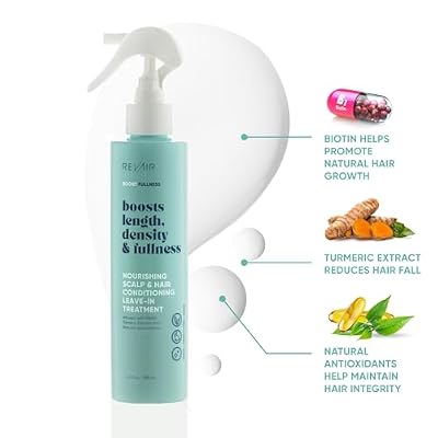 REVAIR Nourishing Scalp & Hair Conditioning Leave-In Treatment - Deep Conditioning Leave In Conditioner Spray - Volumizing Leave In Conditioner for Dry Damaged Hair - Vegan & Cruelty-Free (6.7 Fl Oz)