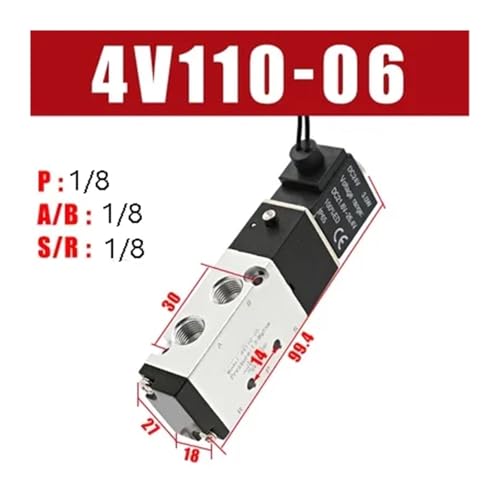 Électrovanne pneumatique 4V110-06 monostable à commutation rapide 1/8 - 3