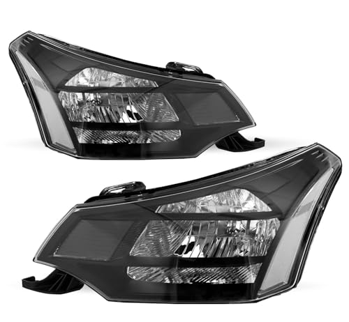 Aosky Halogen Headlight Assembly For 08-11 Focus S SE SES SEL Coupe/Sedan