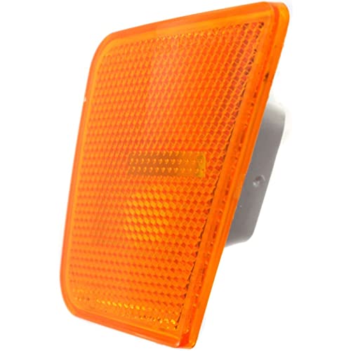 Dat Auto Parts Front Left Lower Driver Side Marker Light Lamp Lens & Housing Assembly Reflector Replacement For 2005-2007 Jeep Liberty Amber Lens Ch2550123 55156883Ab #TOP1