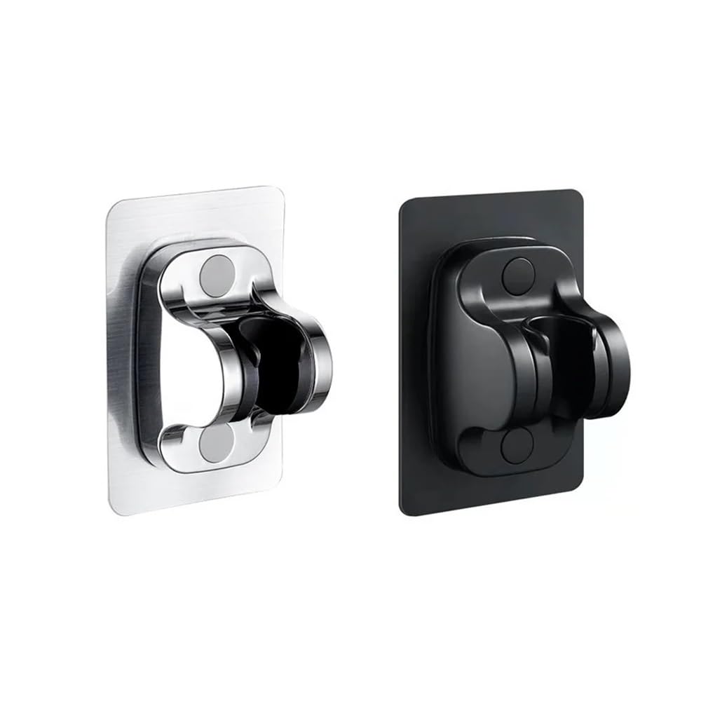 1/2/3 soportes de ducha sin perforación, soporte de ducha, accesorios de ducha ajustables, accesorios de baño (negro, 2 piezas)