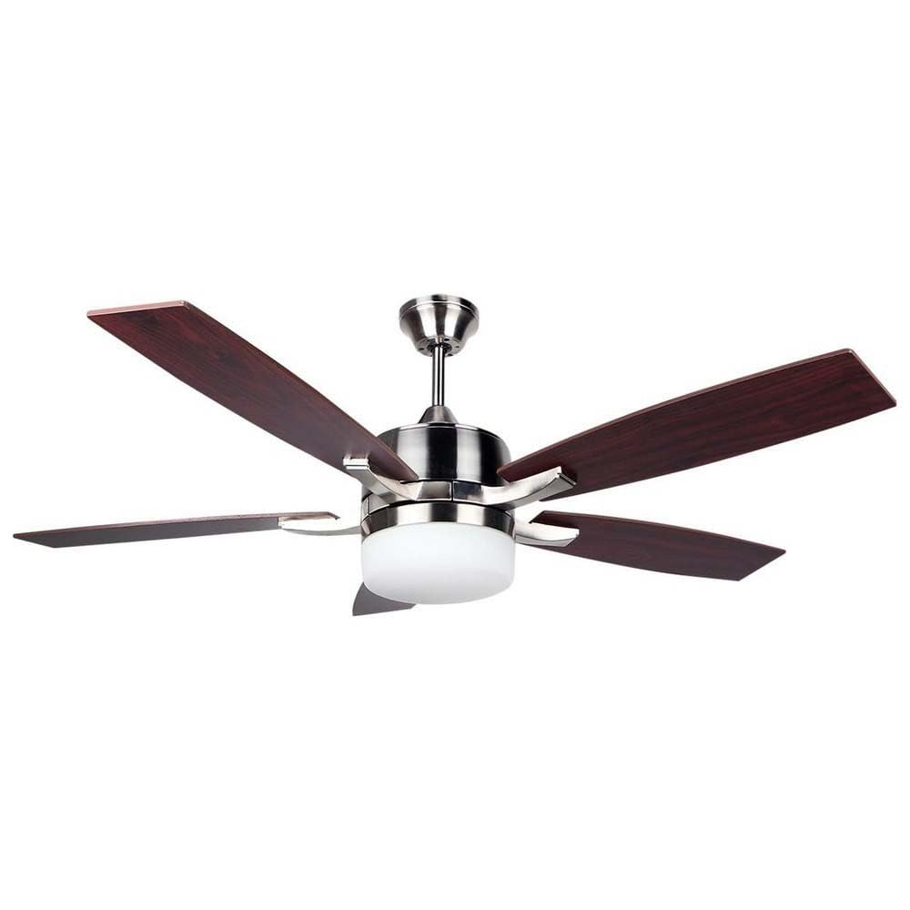 Orbegozo CP 79132 - Ventilador de techo con mando a distancia, 5 palas, 132 cm de diámetro, potencia 60 W, luz, silencioso, 3 velocidades, cromo, blanco