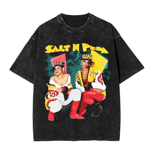 Salt N Vintage Oversized T Shirt Pepas Summer Casual Tee Round Neck Short Sleeves Tshirt for Mens Womens Medium