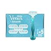 Gillette Venus Smooth Rasierer Damen, Damenrasierer + 6 Rasierklingen mit 3-fach Klinge, Frauen Geschenk