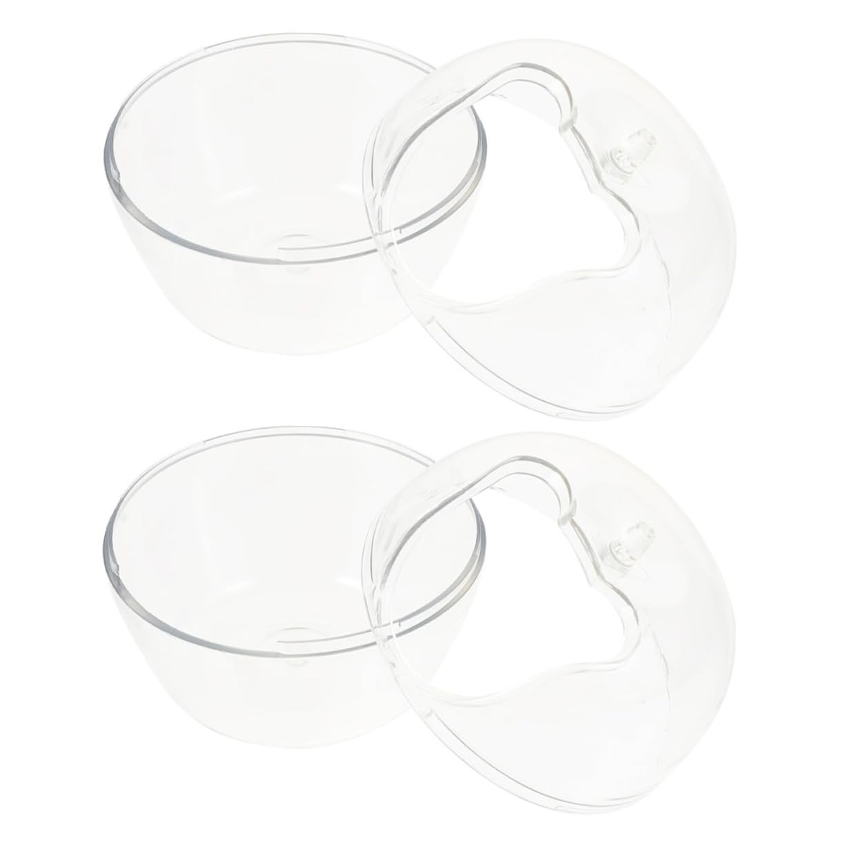 Housoutil Casa De Hámster Transparente Jaula De Plástico para Hámster 2 Uds
