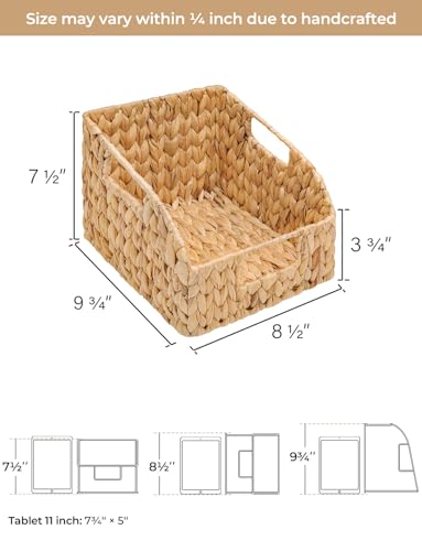 StorageWorks-Pantry-Baskets-for-Organizing-Wicker-Baskets-with-Built-in-Handles-Handwoven-Wicker-Storage-Baskets-Water-Hyacinth-for-Shelves-2-Pack StorageWorks Pantry Baskets for Organizing Wicker Baskets with Built in Handles Handwoven Wicker Storage Baskets Water Hyacinth for Shelves 2 Pack