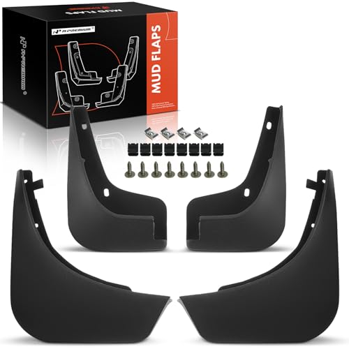 Image of A-Premium Mud Flaps, No Drilling Required Splash Guards with Accessories | Compatible with Smart Fortwo 2016-2023 Convertible & Coupe, Set of 4 Front and Rear