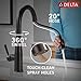 Delta Essa Touchless Kitchen Faucet with Touch Technology, Oil Rubbed Bronze Kitchen Sink Faucet with Pull Down Sprayer, Single Hole, Venetian Bronze 9113TL-RB-DST