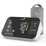 BBLOVE Blood Pressure Monitor for Home Use, Rechargeable Upper Arm Blood Pressure Machine with Voice Switch, 22-42cm Wide Cuff, 2-User Memory & LED Display, Portable BP Monitor