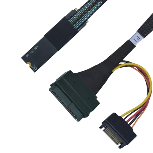 LetLinkSo PCIe 4.0 M.2 to U.2 SFF-8639 Cable, Left Exit