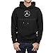 Young Men Black Hoodie Sweatshirt Mercedes-Benz-Logo- Fleece Long Sleeve Pullover