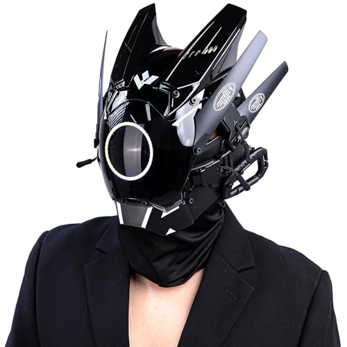 CosTribe Punk Mask Cosplay for Men Women Futuristic Techwear Sci