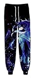 WANHONGYUE Anime Sword Art Online Kirito SAO Sweatpants 3D Printed Joggers Pants Sport Trousers with Drawstring 1156/14 L