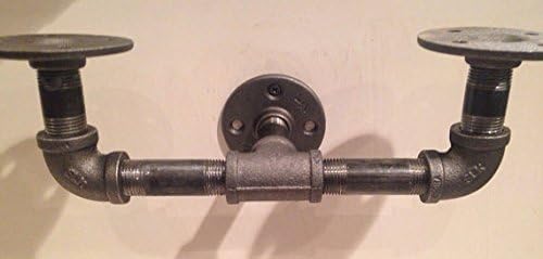 Industrial black pipe shelf bracket Made with 1/2" black pipe