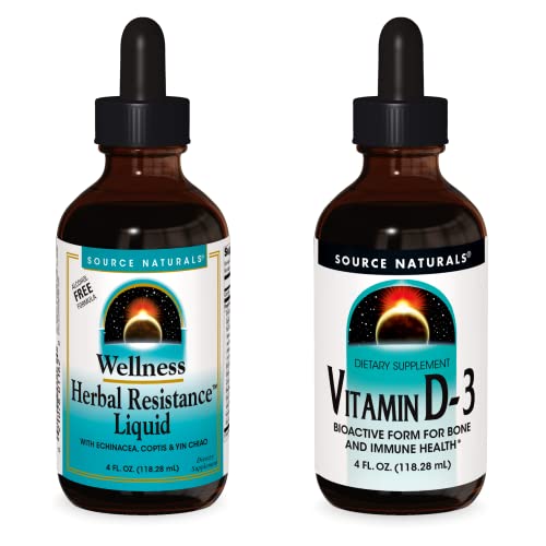 Source Naturals Liquid Supplements, Herbal Resistance And 2000 Iu Vitamin D-3 - 4 Oz Bottles #TOP9