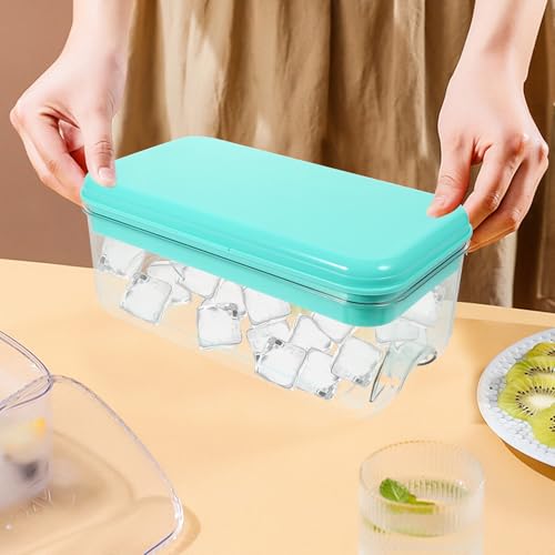 Molde para cubitos de hielo de silicona azul cielo 32 cavidades miniatura 4