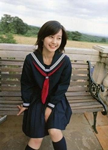Innocent school sailor long sleeves, ribbon: crimson, 60cm Ultra OVER Knee Socks Black is also included, size L