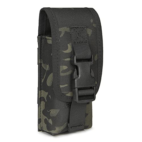 Leisontac Tactical Radio Holder Molle Radio Pouch Adjustable Storage Tools Case Fits Most Radios (Black Multicam) #TOP9