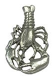 Größe: ca. 38 mm x 23 mm. Hummer-Anstecknadel, in Großbritannien handgefertigt, aus solidem Zinn.