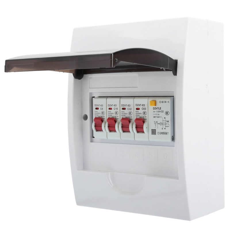 Caja Electrica,Caja Distribucion Electrica Caja de 3 vías for unidad consumo fuente alimentación 63A 30mA RCD+3MCB(6A+16A+32A) 230/400V