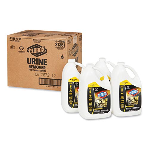 Clorox Urine Remover for Stains and Odors, 128 Oz Refill Bottle, 4/Carton