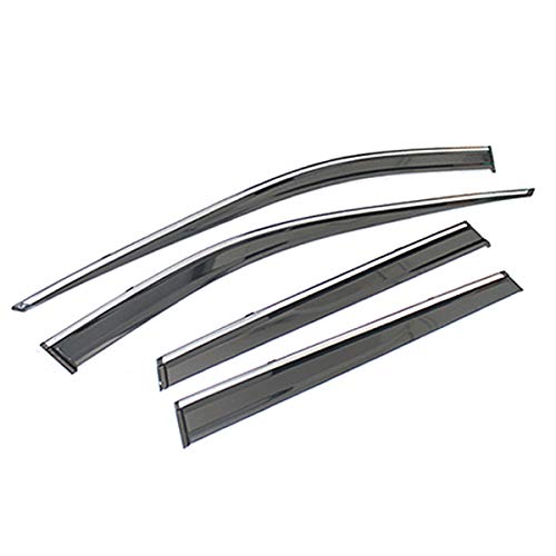 RAV4 50 系 ドアバイザー サイドバイザー 引っ掛け金具付き ラブ4 rav4 バイザー スモーク サンバイザー メッキ ステンレス モール FJ5078-sten