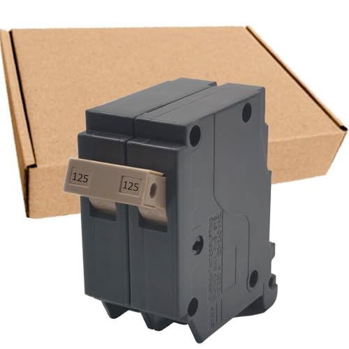125 Amp 2-Pole Circuit Breaker 3/4-Inch Plug-in Type Molded Case Circuit Breaker Compatible with OEM Load Centers 10KA 120/240V Thermal Magnetic Protection Genuine OEM-10 Years Warranty