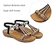 Meik Mangni Mujer Sandalias Planas Verano Bohemio Sandalias de Playa Punta Abierta Clip Toe Pisos Cómodo Casual Zapatos C Nergo 42 EU Imagen de Meik Mangni Mujer Sandalias Planas Verano Bohemio Sandalias de Playa Punta Abierta Clip Toe Pisos Cómodo Casual Zapatos C Nergo 42 EU